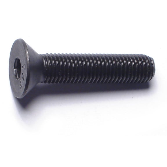 5/16"-24 x 1-1/2" Plain Steel Fine Thread Flat Head Socket Cap Screws (5 pcs.)