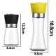 thumbnail image 2 of Molinillo manual de 4 piezas Botella de vidrio Núcleo de cerámica de acero inoxidable - Negro corto + Amarillo alto Adepaton CPB-US-YYM650-4, 2 of 5