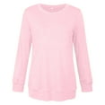 thumbnail image 4 of Xcmzpl Womens Sweatshirts Casual Solid Color Round Neck Sweatshirt Oversized Sweater Tops Cotton Long Sleeve T-shirts Winter Fashion, 4 of 4