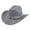 Grey, variant on Fgnfyis Stylish Cowboy Hat for Men and Women Western Elegant Jazz Hat with Fringe Rhinestone Decorations Cowboy Hats for Women Black