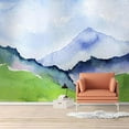 thumbnail image 3 of IDEA4WALL 4pcs Watercolor Painting Peel and Stick Wallpaper Removable Wall Murals Large Wall Stickers for Home Decoration, 66"x24", 3 of 5