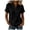 Black, variant on Womens Dressy Casual Button Down Shirts Short Sleeve V Neck Cotton Tops Lightweight Business Work Office Blouses (Khaki, S)