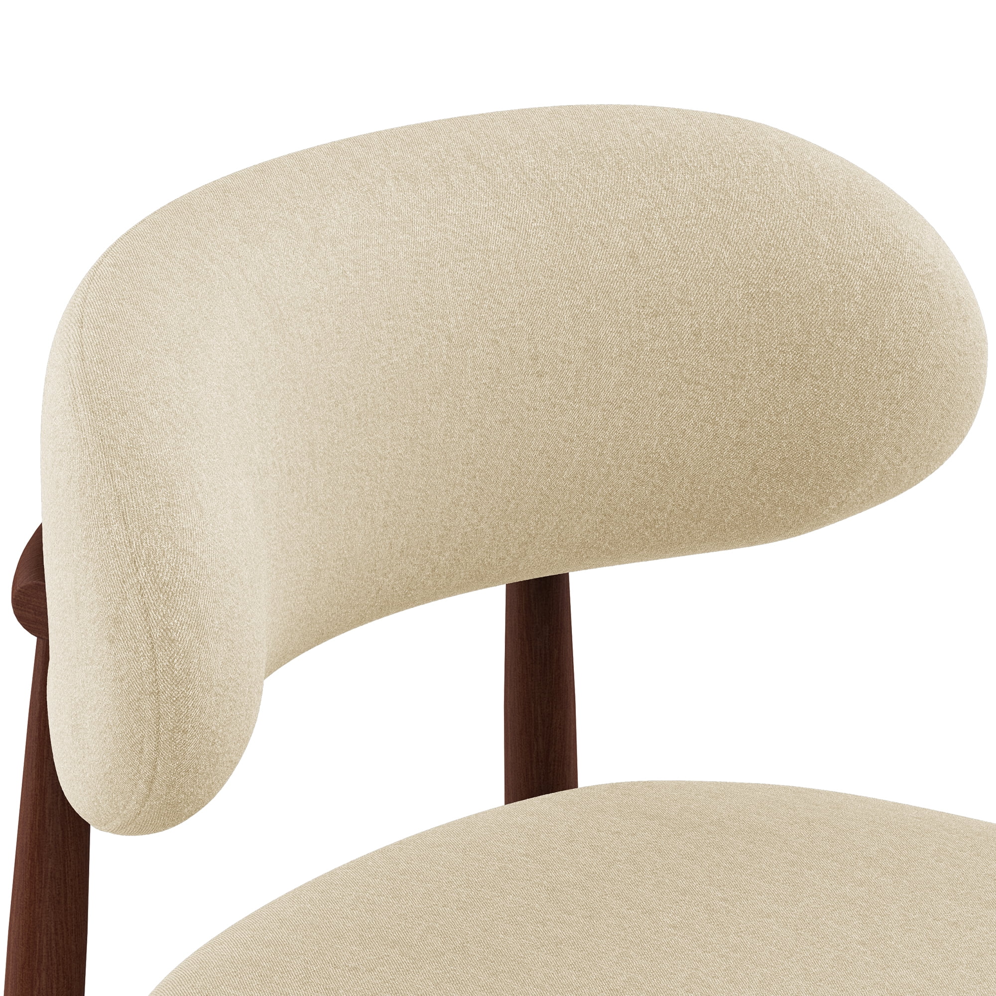 Dining Chairs Set Of 4, Chenille Fabric Cushioned Dining Chair, Carbon Steel Chair Leg Bracket With Wooden Veneer, Suitable For Commercial And Family Restaurants
