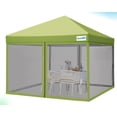 thumbnail image 4 of Quictent 8x8 Pop up Canopy Tent with Mosquito Netting Sreen House Room Tent Screened Roller Bag Included (Green), 4 of 10