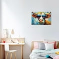 thumbnail image 3 of ZHONGYUTONG Cow Canvas Wall Art Abstract Cow Wearing Glasses Poster Prints Colorful Animals Pictures for Country Kitchen Bathroom Decor Framed (28.00" x 42.00"), 3 of 6