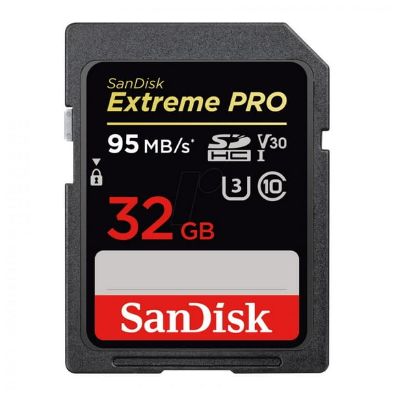 SanDisk Extreme Pro - Flash memory card - 32 GB - Video Class V30 / UHS Class 3 / Class10 - 633x - SDHC UHS-I