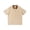 P143 Brown, variant on Summer Casual Tshirts Shirts For Men Short Sleeve Lapel Neck Patchwork Tops With Button Casual Daily Wear Male T-Shirts Soft Beige