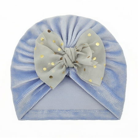 

TAIAOJING Baby Elastic Chiffon Flower Headbands Girls Dot Toddler Baby Polka Turban Boys Hat Elastics Cap Bowknot Baby Care