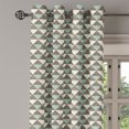 thumbnail image 3 of Ambesonne Geometric Grommet Curtain, Cubism Triangles, 50" x 63", Almond Green Dimgray, 3 of 6