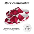 thumbnail image 6 of Rateoe Tulips Flowers Print Women's Men's Cotton Knit Slippers Lightweight Memory Foam Indoor House Shoes with Anti-Skid Sole-35/36, 6 of 7