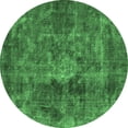 thumbnail image 1 of Ahgly Company Indoor Round Oriental Emerald Green Industrial Area Rugs, 4' Round, 1 of 4