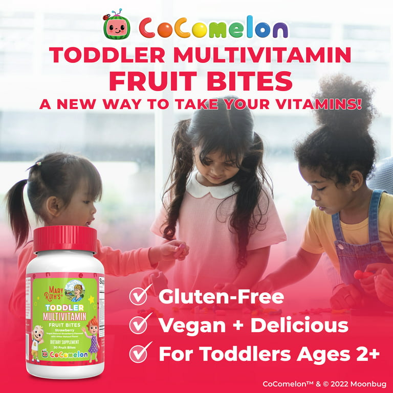 CoComelon Multivitamin Fruit Bites for Toddler - Strawberry (30