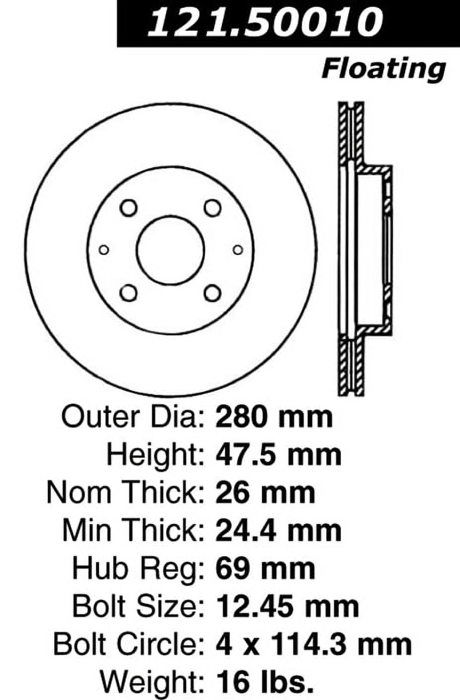 C-Tek Disc Brake Rotor 121.44140 - Walmart.com