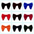 thumbnail image 3 of Mens Velvet Vintage Double Layer Pre-Tied Handmade Bow Tie Glitter Solid Color f, 3 of 17