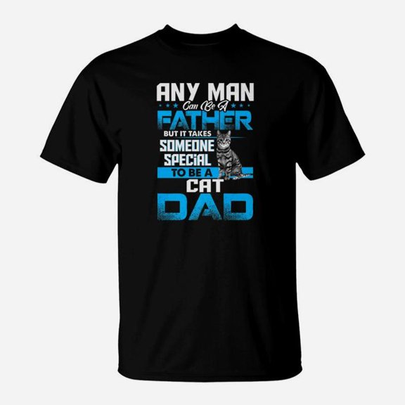 Cat Dad Animal Lovers Fathers Day Gif TShirt