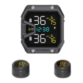 thumbnail image 1 of Motorcycle TPMS with 2 Sensors IP65 Waterproof Wireless Tire Pressure Monitoring System B,1 x Motorcycle TPMS Tire Pressure Monitoring System 2 x sensor,Black, 1 of 5