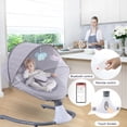 thumbnail image 4 of YANAOFFE Musical Baby Swing for Infant Portable Swing with Remote Control, Bluetooth, Unisex, Gray, 4 of 8