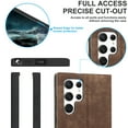 thumbnail image 6 of TECH CIRCLE Samsung S22 Ultra Wallet Case, RFID Blocking Credit Card Holder PU Leather Magnetic Flip Stand Case for Samsung Galaxy S22 Ultra,Brown, 6 of 10