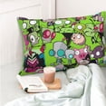 thumbnail image 6 of Invader Zim Characters Pillowcase Cushion Pillow Covers With Hidden Zipper Pillow Case Decor For Bed Dorm Sofa Couch Car 16"x24", 6 of 8