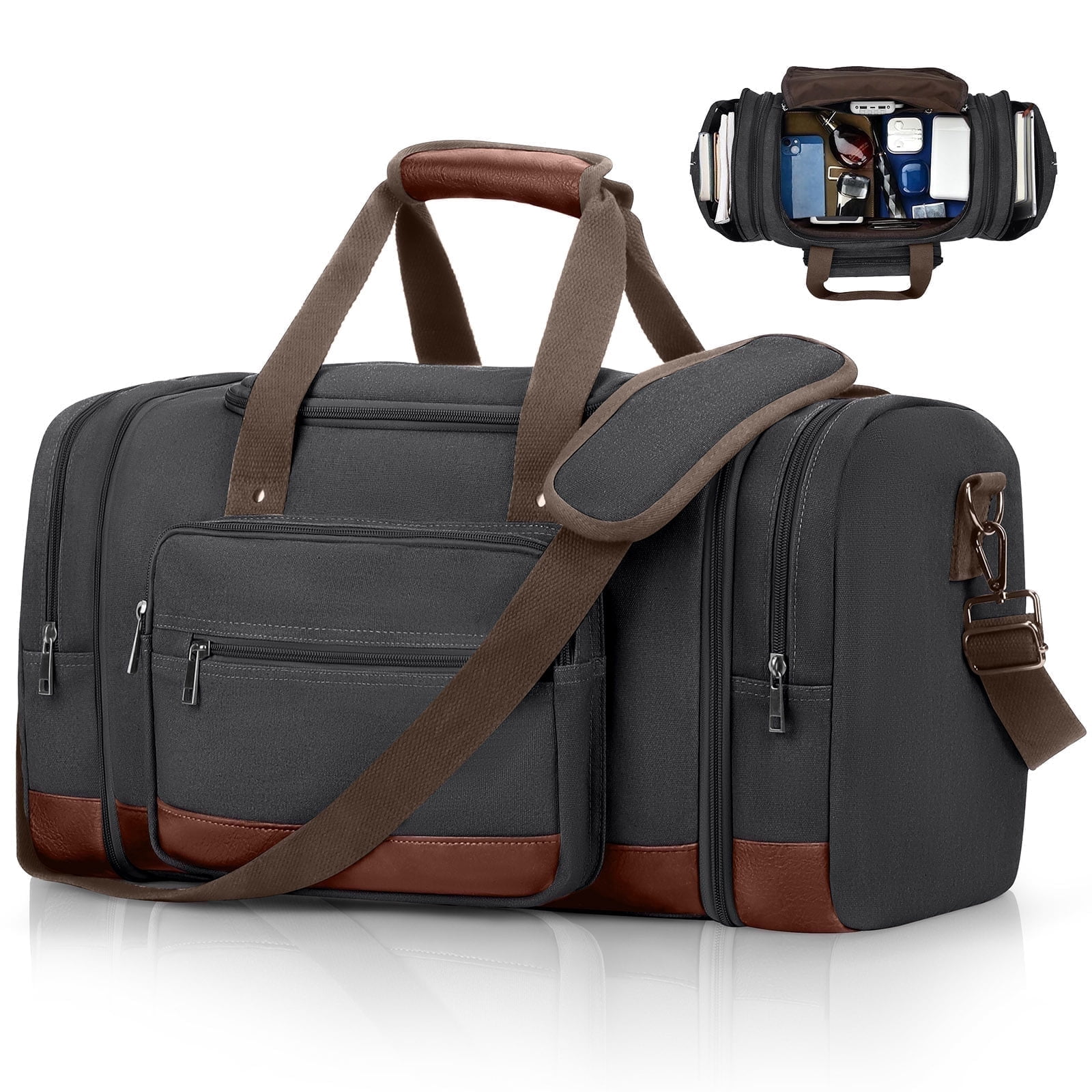 Everest Unisex Sporty Gear Duffel Bag - Large Dark Purple