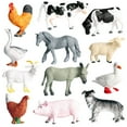 thumbnail image 1 of Rbaofujie 12PC Colorful Simulation Mini Animals And Small Animals Suit Model Ornaments, 1 of 9