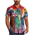 thumbnail image 2 of Zylanna Men's Hawaiian Shirts, Short Sleeve Turndown Collar Casual Quickly Dry Summer Beach Button Down Shirts Watermelon Red Size XL, 2 of 6