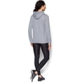 thumbnail image 2 of Under Armour Women's Hustle Fleece Hoodie , True Gray Heather 025/Black , 3X-Large Tall, 2 of 3
