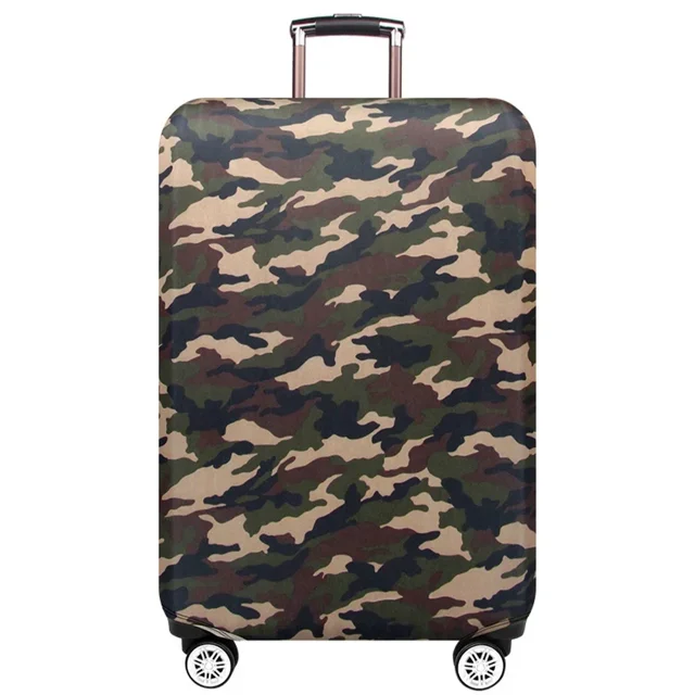 Luggage Cover Stretch Fabric Suitcase Protector Baggage Dust Case Cover Suitable for18-32 Inch Suitcase Case Travel accessories camouflage colour M