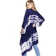 thumbnail image 4 of Lana Roux Women's Lightweight Boho Layering Kimono (One Size, Navy), 4 of 4