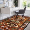 thumbnail image 4 of Washable Area Rug for Living Room, 5'x7' Geometric Pattern Non-Slip indoor Rug, Soft Low Pile & Stain Resistant Carpet for Bedroom, Dining Room, Kitchen, Entryway, Nursery, 4 of 8