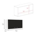 thumbnail image 3 of Miekor Furniture Napoles Wall Cabinet, Two Shelves, Double Door -Black B5A7551, 3 of 6