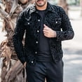 thumbnail image 1 of Chaqueta con estampado de leopardo para hombre Tendencia de moda Casual Chaqueta superior de manga larga con estampado de leopardo de un solo pecho Negro S, 1 of 5