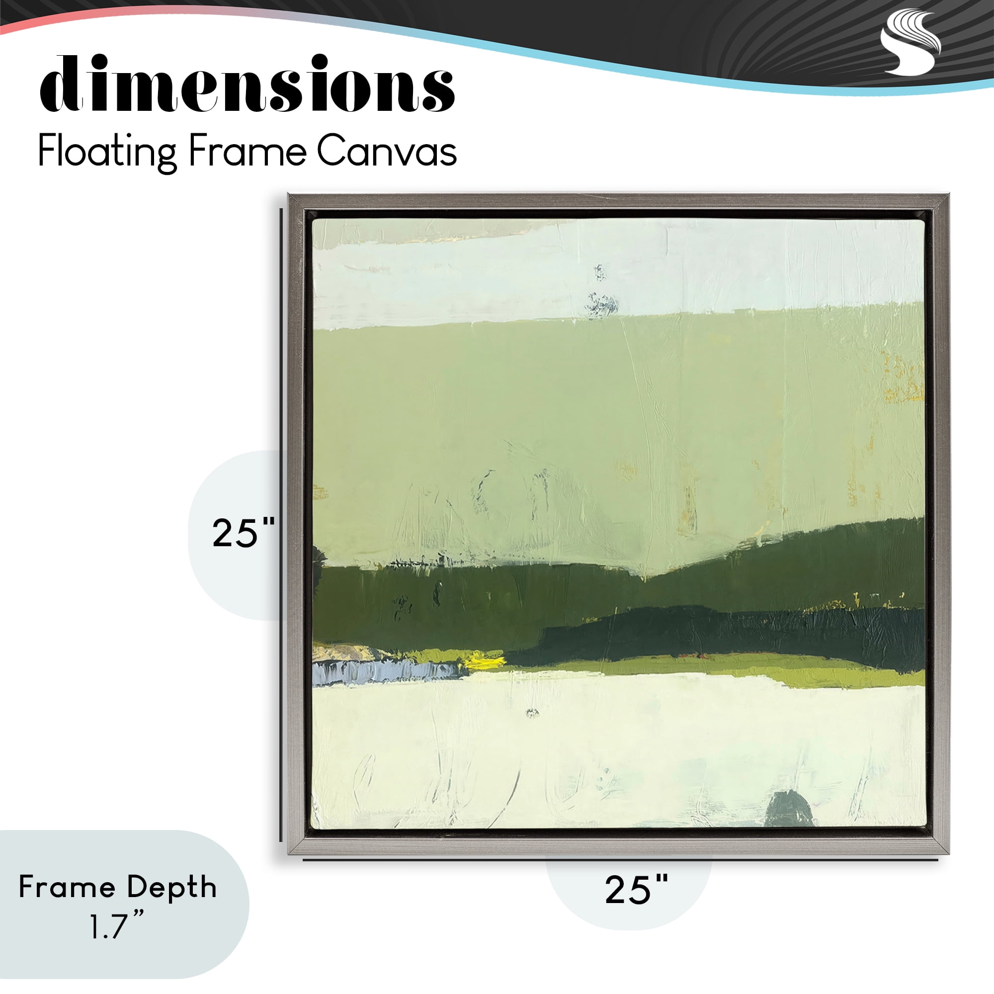 Stupell Industries Bloom Serene Layered Landscape Gray Framed Floater Canvas Wall Art, design by Julia Foug
