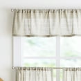 thumbnail image 4 of Martha Stewart Ava 3-Piece Valance and Tier Indoor Set, Sage, Recycled Polyester, BCI Cotton, 60"W x 14"L, Adult, 4 of 6