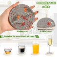 thumbnail image 3 of 6 Pcs Drink Coasters with Holder 3.94in Woven Coasters for Drinks Red Berries and Robin Birds Coaster Set for Protection Table, 3 of 7