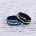 thumbnail image 5 of Bague en Acier Inoxydable Zircon Cubique Femmes Hommes Titane Argent Doré Bijoux, 5 of 5