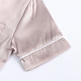 thumbnail image 5 of Hfolob Baby Girls Boys Pajamas Set Satin Silk Kids Short Sleeve Sleepwear Pjs 2 Piece Button Down Classic Loungewear Shorts, 5 of 9