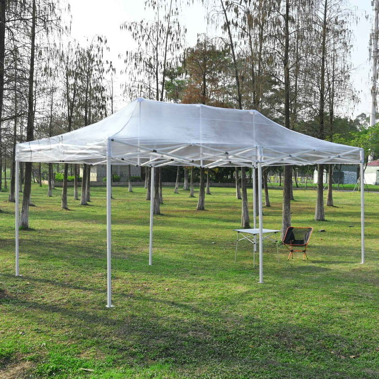 Instahibit 10x20ft Pop Up Canopy Replacement Top Transparent Instant Tent Cover