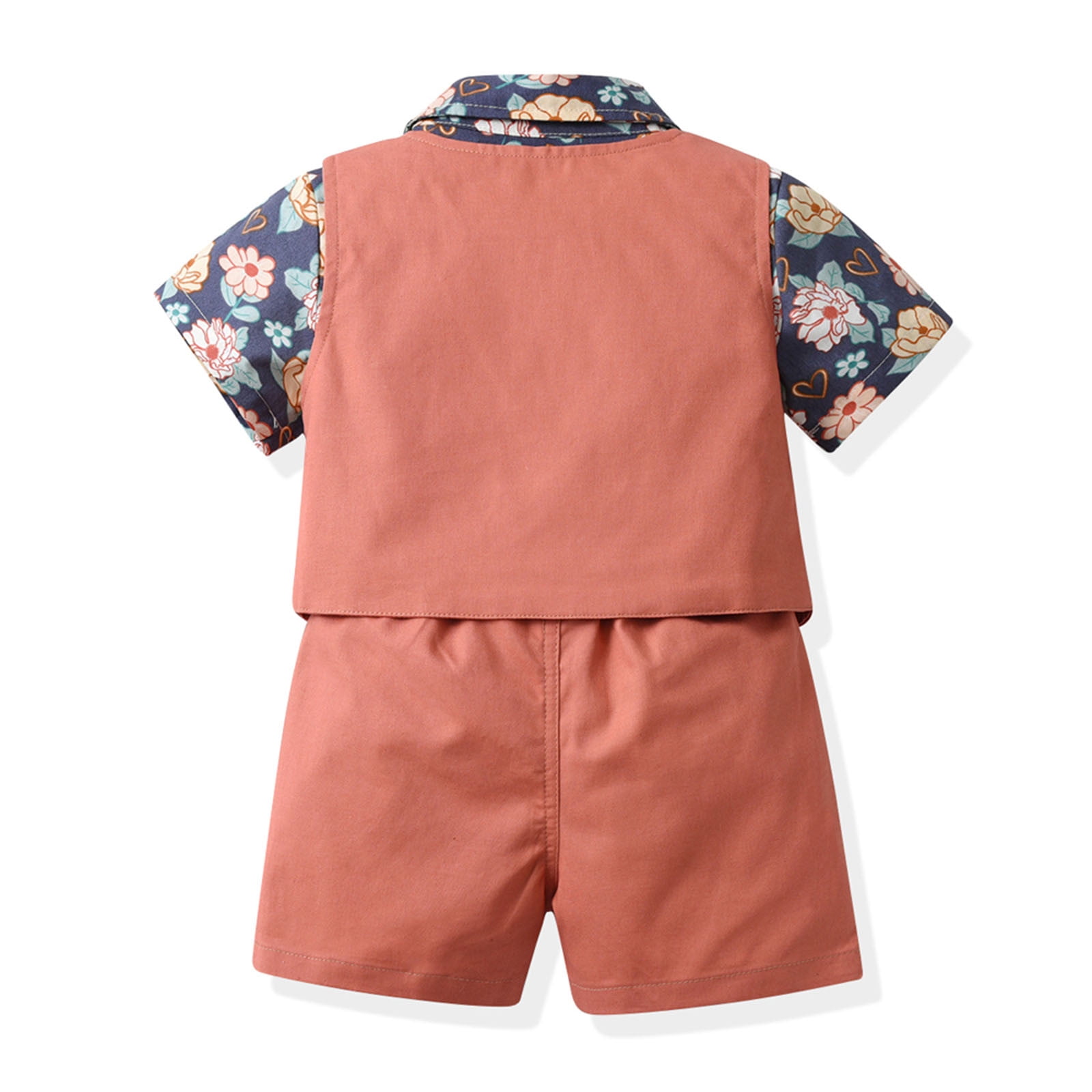Ketyyh-chn99 Baby Boy Birthday Clothes Boy Bow Tie Romper Bodysuit Gentleman Outfits Set Red,3-4 Years