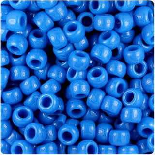 BeadTin Royal Blue Opaque 12mm Heart Pony Beads (250pcs) 