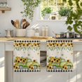 thumbnail image 4 of Sunflowers Kitchen Towels Set of 3, Spring Farmhouse Vintage Truck Leaf Black Plaid Absorbent Dish Towels for Kitchen, Microfiber Hand Towel, Quick Drying Tea Towel for Cleaning Decorative Dishcloths, 4 of 7