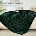 thumbnail image 4 of Exclusivo Mezcla Twin Size Fleece Blanket for Bed, Leaves Pattern Super Soft and Cozy Blankets, Plush Fuzzy Lightweight, Forest Green, 60"x80", 4 of 7