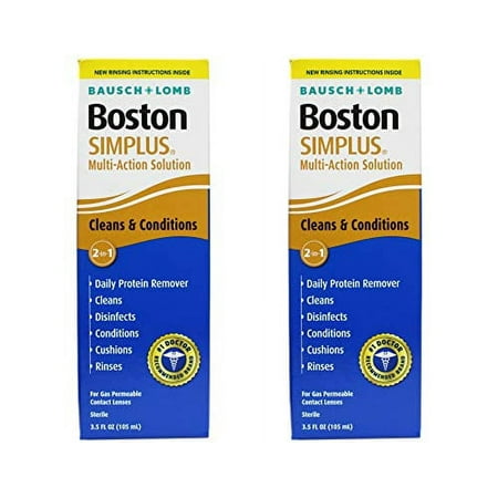Boston Simplus Multi-Action Solution, 3.5 Fluid Ounce, 2-Pack