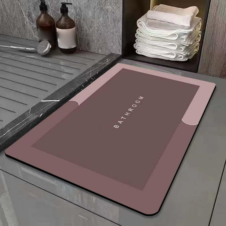 Comfy and Anti-Slip Diatomite Bath Mat for Bathrooms 