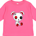 thumbnail image 4 of Inktastic Goth Bunny Boys or Girls Long Sleeve Toddler T-Shirt, 4 of 5