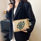 thumbnail image 1 of Bolso de playa de paja para mujer Bolso de hombro de verano Bolso de mano tejido (Caqui) Sywqhk Para Estrenar, 1 of 6