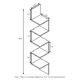 thumbnail image 2 of Estante cuadrado de esquina flotante de montaje en pared de 5 niveles Furinno, roble francés gris / negro Furinno FR16123GYW/BK, 2 of 2
