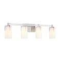 thumbnail image 3 of Caldwell 4-Light Bathroom Vanity Light in Satin Nickel, 3 of 5