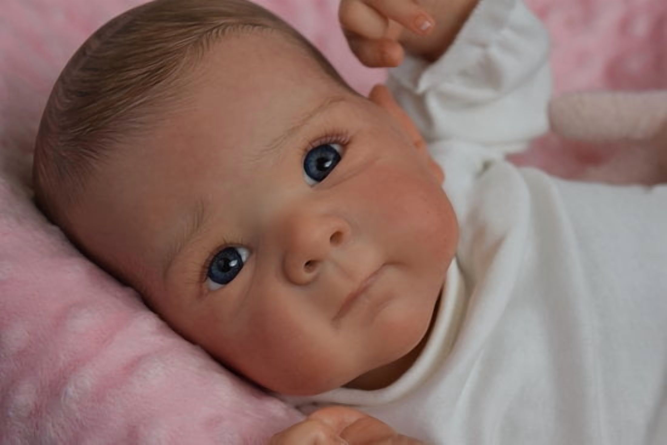 20 Inch Reborn Baby Doll Girl Full Body Vinyl Lifelike Realistic Doll Hand Painted Hair Soft Touch Waterproof Bath Doll Gift for Kids Age 3+