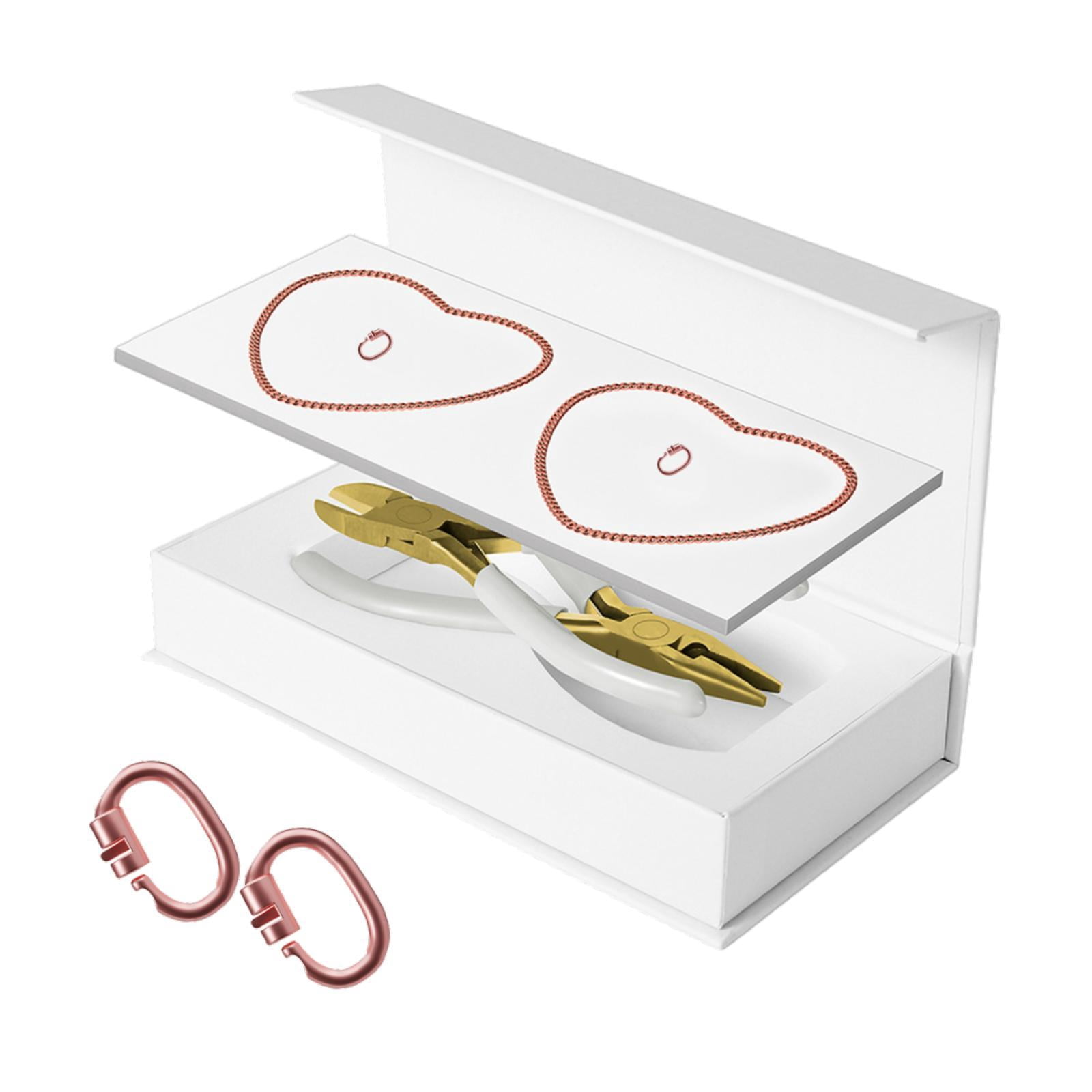 Segolike Permanent Bracelets Kit Couples Bracelets for Him and Her with Locking Clasps Jewelry for Date Night Activity Valentine'S Pair Rose Gold